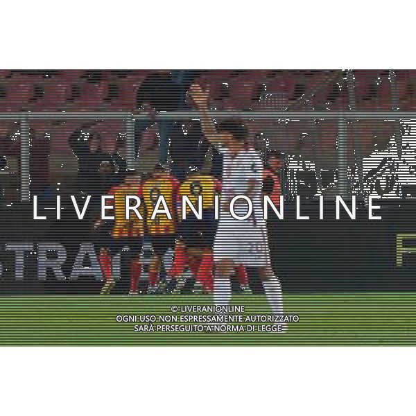 TVEM May 18, 2025 Lecce, Italy - US Lecce vs Torino FC - Italian soccer serie A 2024/25 - Via Del Mare Stadium. In the pic: Ylber Ramadani of US Lecce celebrates after scoring a goal with teammates foto emmanuele mastrodonato-ag aldo liverani sas