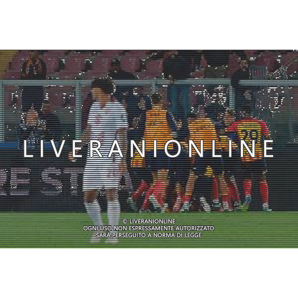 TVEM May 18, 2025 Lecce, Italy - US Lecce vs Torino FC - Italian soccer serie A 2024/25 - Via Del Mare Stadium. In the pic: Ylber Ramadani of US Lecce celebrates after scoring a goal with teammates foto emmanuele mastrodonato-ag aldo liverani sas
