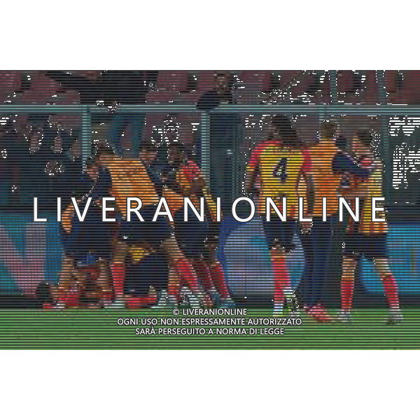 TVEM May 18, 2025 Lecce, Italy - US Lecce vs Torino FC - Italian soccer serie A 2024/25 - Via Del Mare Stadium. In the pic: Ylber Ramadani of US Lecce celebrates after scoring a goal with teammates foto emmanuele mastrodonato-ag aldo liverani sas