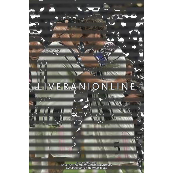 TVMV-Torino 18.05.2025 Allianz Stadium @Manuela Viganti /Ag. Aldo Liverani sas Juventus vs Udinese Campionato Calcio Serie A Enilive 2024/2025 37a giornata Nella foto: esultanza di nico gonzalez e manuel locatelli dopo il gol