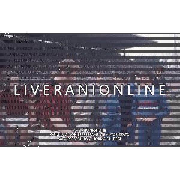 DIAP-RETROSPETTIVA ROMEO BENETTI CALCIATORE NELLA FOTO ROMEO BENETTI CON LA MAGLIA DEL MILAN CALCIO AG ALDO LIVERANI SAS