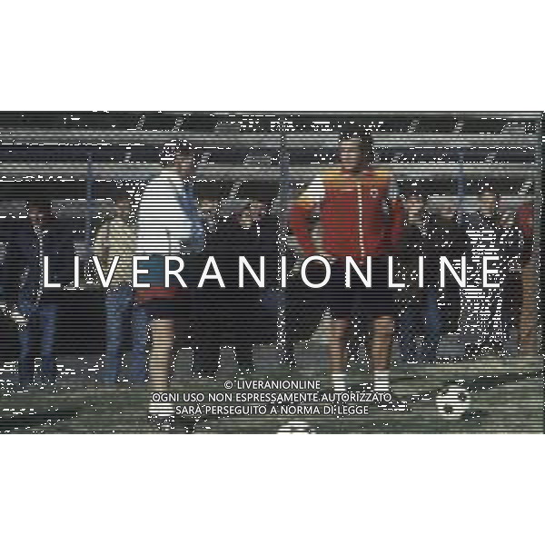 DIAP-RETROSPETTIVA ROMEO BENETTI CALCIATORE NELLA FOTO ROMEO BENETTI IN ALLENAMETO CON LA ROMA CALCIO E LUCIANO SPINOSI AG ALDO LIVERANI SAS 