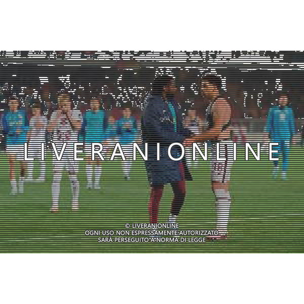 TVEM May 18, 2025 Lecce, Italy - US Lecce vs Torino FC - Italian soccer serie A 2024/25 - Via Del Mare Stadium. In the pic: Adrien Tameze of Torino FC and Che Adams of Torino FC ©TVEM Emmanuele Mastrodonato - AGENZIA ALDO LIVERANI SAS