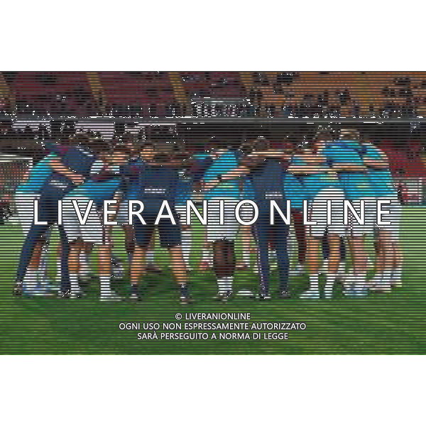 TVEM May 18, 2025 Lecce, Italy - US Lecce vs Torino FC - Italian soccer serie A 2024/25 - Via Del Mare Stadium. In the pic: The Torino FC players hug each other ©TVEM Emmanuele Mastrodonato - AGENZIA ALDO LIVERANI SAS
