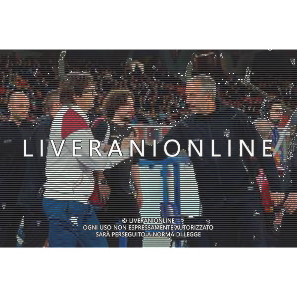 TVEM May 18, 2025 Lecce, Italy - US Lecce vs Torino FC - Italian soccer serie A 2024/25 - Via Del Mare Stadium. In the pic: coach Paolo Vanoli of Torino FC and coach Marco Giampaolo of US Lecce ©TVEM Emmanuele Mastrodonato - AGENZIA ALDO LIVERANI SAS