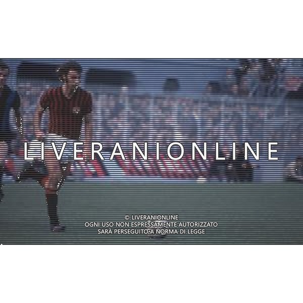 DIAP-RETROSPETTIVA PIERO PRATI CALCIATORE NELLA FOTO PIERO PRATI CON LA MAGLIA DEL MILAN CALCIO AG ALDO LIVERANI SAS