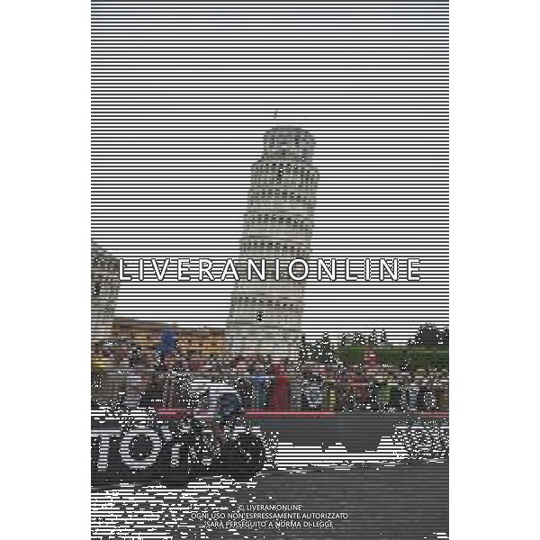 20-05-2025 Giro D\'italia; Tappa 10 Lucca - Pisa; 2025, Bahrain - Victorious; Caruso, Damiano; Pisa Piazza Dei Miracoli; ©SIROTTI - AGENZIA ALDO LIVERANI SAS