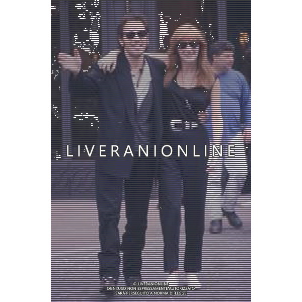 DIAP-RETROSPETTIVA BRUCE SPRINSTEEN CANTANTE NELLA FOTO BRUCE SPRINGSTEEN CON LA MOGLIE PATTY SCIALFA ALL\'HOTEL PRINCIPE DI SAVOIA A MILANO NELL\'ANNO 1990 AG ALDO LIVERANI SAS