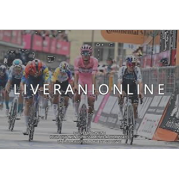 21-05-2025 Giro D\'italia; Tappa 11 Viareggio - Castelnovo Ne Monti; 2025, Uae Team Emirates - Xrg; 2025, Lidl - Trek; 2025, Q36.5; Del Toro Romero, Isaac; Ciccone, Giulio; Pidcock, Thomas; Castelnovo Ne Monti; ©SIROTTI - AGENZIA ALDO LIVERANI SAS