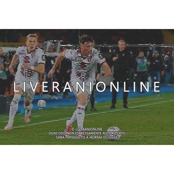 TVEM May 18, 2025 Lecce, Italy - US Lecce vs Torino FC - Italian soccer serie A 2024/25 - Via Del Mare Stadium. In the pic: Alessio Cacciamani of Torino FC and Marcus Pedersen of Torino FC ©TVEM Emmanuele Mastrodonato - AGENZIA ALDO LIVERANI SAS