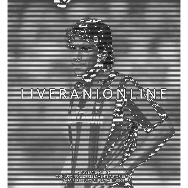 ST-RETROSPETTIVA STEFANO BORGONOVO CALCIATORE NELLA FOTO STEFANO BORGONOVO CON LA MAGLIA DEL MILAN AG ALDO LIVERANI SAS