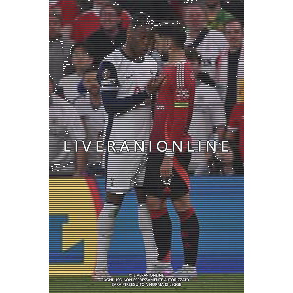 TVRG Tottenham Hotspur vs Manchester United nella foto Destiny Udogie (Tottenham Hotspur) SX e Bruno Fernandes (Manchester United) DX Bilbao (SPA) 21-05-2025 Stadio San Mames UEFA Europa League - finale foto Roberto Garavaglia/Agenzia Aldo Liverani sas