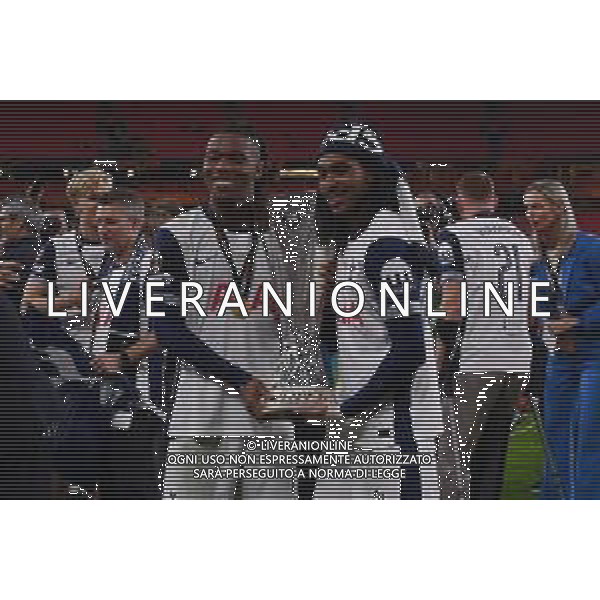 TVRG Tottenham Hotspur vs Manchester United nella foto Destiny Udogie (Tottenham Hotspur) SX e Djed Spence (Tottenham Hotspur) DX Bilbao (SPA) 21-05-2025 Stadio San Mames UEFA Europa League - finale foto Roberto Garavaglia/Agenzia Aldo Liverani sas