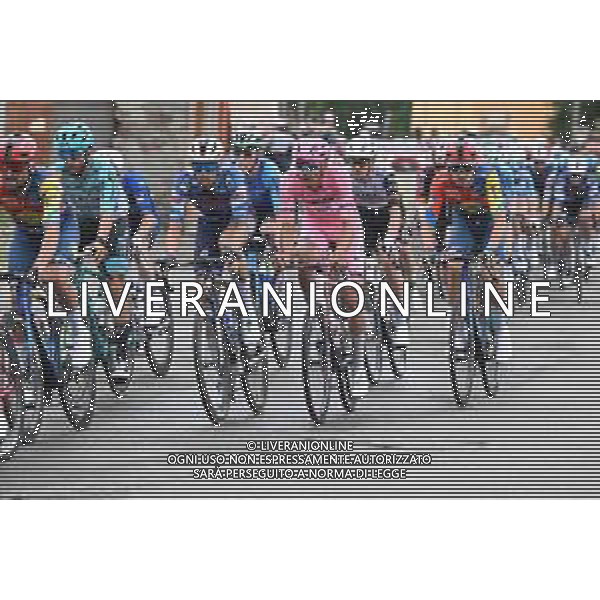 22-05-2025 Giro D\'italia; Tappa 12 Modena - Viadana; 2025, Uae Team Emirates - Xrg; 2025, Soudal - Quick Step; Del Toro Romero, Isaac; Cattaneo, Mattia; Viadana; ©SIROTTI - AGENZIA ALDO LIVERANI SAS