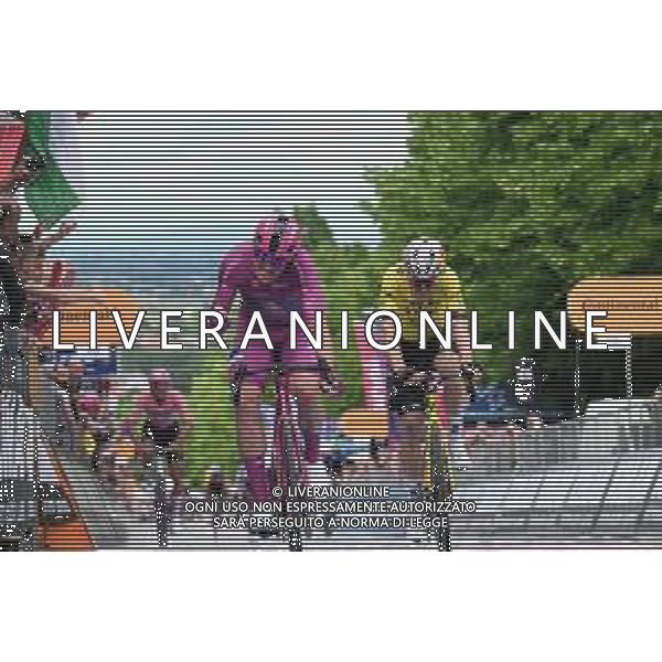 23-05-2025 Giro D\'italia; Tappa 13 Rovigo - Vicenza; 2025, Lidl - Trek; 2025, Visma - Lease A Bike; Pedersen, Mads; Van Aert, Wout; Vicenza - Monte Berico; ©SIROTTI - AGENZIA ALDO LIVERANI SAS