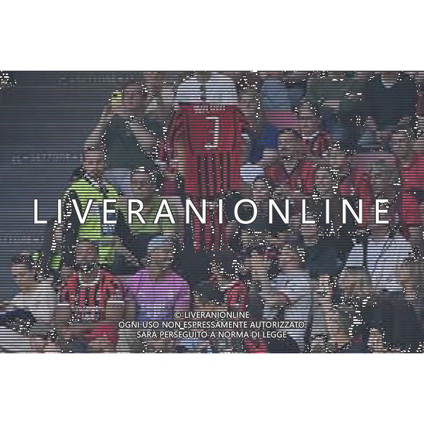 Milan vs Monza nella foto un tifoso in tribuna mostra la maglia di Paolo Maldini Milano 24-05-2025 Stadio Giuseppe Meazza - San Siro Campionato Serie A Enilive - 38a giornata foto Roberto Garavaglia/Agenzia Aldo Liverani sas