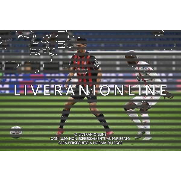 Milan vs Monza nella foto Tijjani Reijnders (Milan) e sulla DX Jean-Daniel Akpa Akpro (Monza) Milano 24-05-2025 Stadio Giuseppe Meazza - San Siro Campionato Serie A Enilive - 38a giornata foto Roberto Garavaglia/Agenzia Aldo Liverani sas