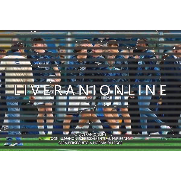 TVEM May 23, 2025 Como, Italy - Como 1907 vs FC Inter - Italian soccer serie A 2024/25 - Giuseppe Sinigaglia Stadium. In the pic: Nicolò Barella of FC Inter and Davide Frattesi of FC Inter ©TVEM Emmanuele Mastrodonato - AGENZIA ALDO LIVERANI SAS