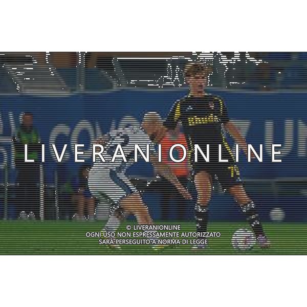 TVEM May 23, 2025 Como, Italy - Como 1907 vs FC Inter - Italian soccer serie A 2024/25 - Giuseppe Sinigaglia Stadium. In the pic: Nico Paz of Como 1907 in action against Federico Dimarco of FC Inter ©TVEM Emmanuele Mastrodonato - AGENZIA ALDO LIVERANI SAS