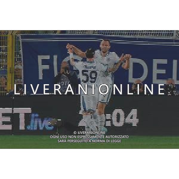 TVEM May 23, 2025 Como, Italy - Como 1907 vs FC Inter - Italian soccer serie A 2024/25 - Giuseppe Sinigaglia Stadium. In the pic: Stefan de Vrij of FC Inter celebrates after scoring a goal with Nicola Zalewski of FC Inter ©TVEM Emmanuele Mastrodonato - AGENZIA ALDO LIVERANI SAS