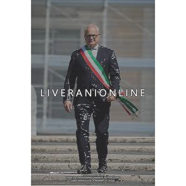 Roma - 25 Maggio 2025 Papa Leone XIV incontra il Sindaco di Roma Roberto Gualtieri ai piedi del Campidoglio Nella Foto: Roberto Gualtieri Andrea Bracaglia - AGENZIA ALDO LIVERANI SAS