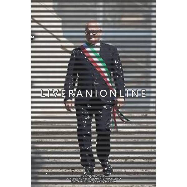Roma - 25 Maggio 2025 Papa Leone XIV incontra il Sindaco di Roma Roberto Gualtieri ai piedi del Campidoglio Nella Foto: Roberto Gualtieri Andrea Bracaglia - AGENZIA ALDO LIVERANI SAS