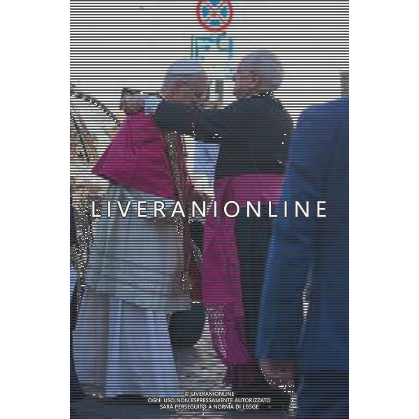 Roma - 25 Maggio 2025 Papa Leone XIV incontra il Sindaco di Roma Roberto Gualtieri ai piedi del Campidoglio Nella Foto: Papa Leone XIV Andrea Bracaglia - AGENZIA ALDO LIVERANI SAS