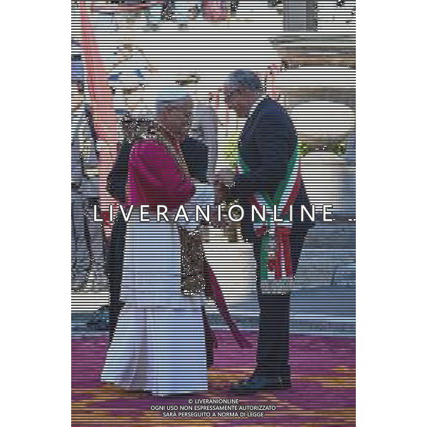 Roma - 25 Maggio 2025 Papa Leone XIV incontra il Sindaco di Roma Roberto Gualtieri ai piedi del Campidoglio Nella Foto: Papa XIV - Roberto Gualtieri Andrea Bracaglia - AGENZIA ALDO LIVERANI SAS