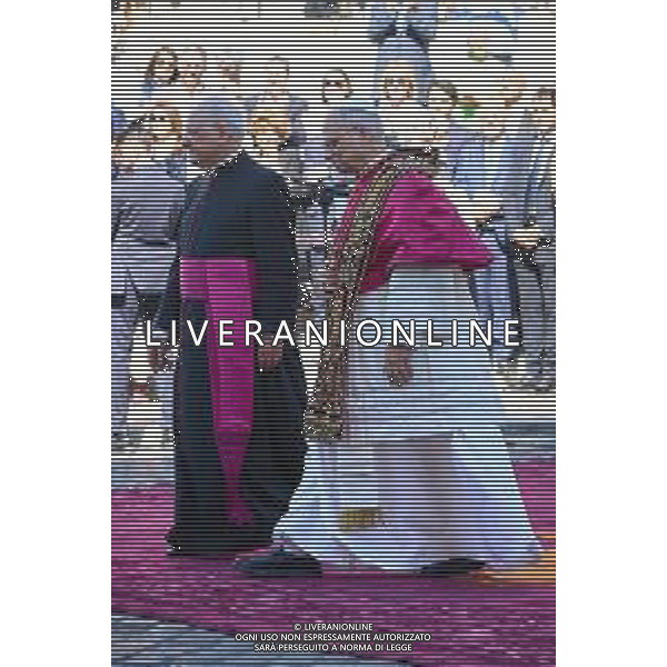 Roma - 25 Maggio 2025 Papa Leone XIV incontra il Sindaco di Roma Roberto Gualtieri ai piedi del Campidoglio Nella Foto: Papa Leone XIV Andrea Bracaglia - AGENZIA ALDO LIVERANI SAS