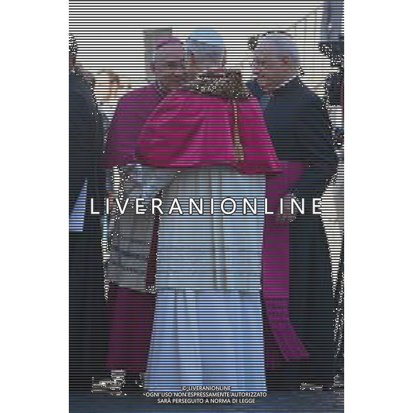 Roma - 25 Maggio 2025 Papa Leone XIV incontra il Sindaco di Roma Roberto Gualtieri ai piedi del Campidoglio Nella Foto: Papa Leone XIV Andrea Bracaglia - AGENZIA ALDO LIVERANI SAS