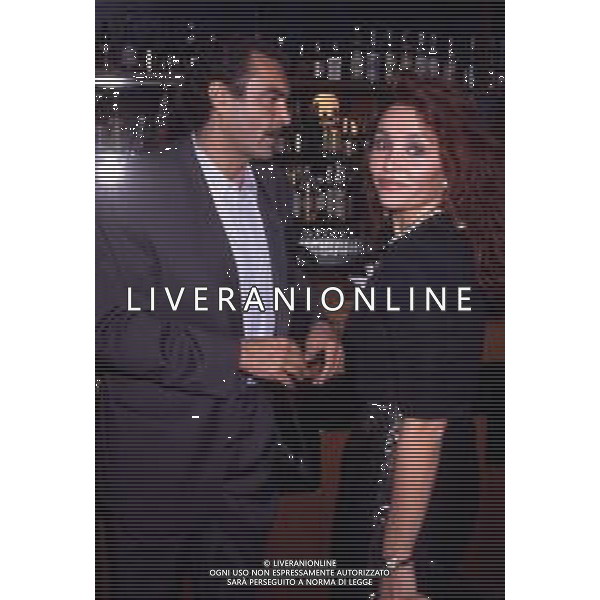 DIAP-RETROSPETTIVA ADRIANA RUSSO ATTRICE NELLA FOTO ADRIANA RUSSO NELL\'ANNO 1990 CON DIEGO ABATANTUONO AG ALDO LIVERANI SAS