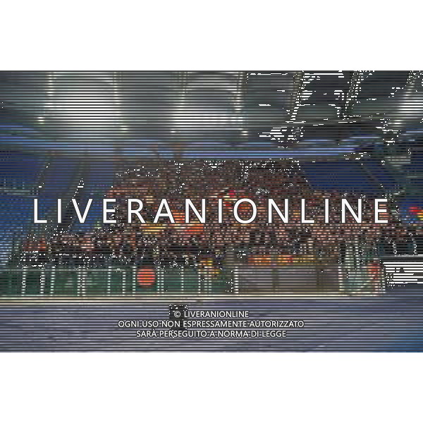 TVEM May 25, 2025 Roma, Italy - SS Lazio vs US Lecce - Italian soccer serie A 2024/25 - Olympic Stadium. In the pic: Supporters of US Lecce - TIFOSI ©TVEM Emmanuele Mastrodonato - AGENZIA ALDO LIVERANI SAS