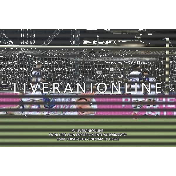 Jacopo Fazzini of Empoli FC scores a goal during Empoli FC vs Hellas Verona FC, 38° Serie A Enilive 2024-25 game at Carlo Castellani stadium in Empoli (FI), Italy, on May 25, 2025. (Photo by Davide Casentini)- AGENZIA ALDO LIVERANI SAS