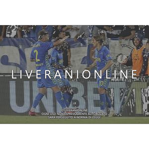 Jacopo Fazzini of Empoli FC celebrates after scoring goal during Empoli FC vs Hellas Verona FC, 38° Serie A Enilive 2024-25 game at Carlo Castellani stadium in Empoli (FI), Italy, on May 25, 2025. (Photo by Davide Casentini)- AGENZIA ALDO LIVERANI SAS