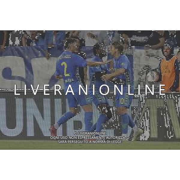 Jacopo Fazzini of Empoli FC celebrates after scoring goal during Empoli FC vs Hellas Verona FC, 38° Serie A Enilive 2024-25 game at Carlo Castellani stadium in Empoli (FI), Italy, on May 25, 2025. (Photo by Davide Casentini)- AGENZIA ALDO LIVERANI SAS