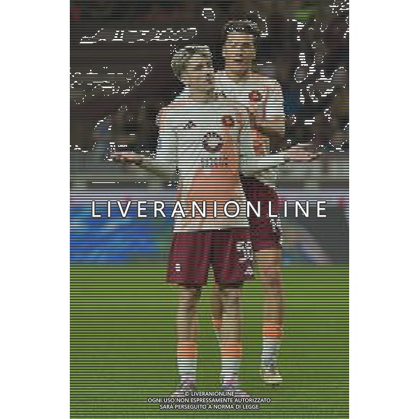 TVMV-Torino 25.05.2025 Stadio Grande Torino @Manuela Viganti/Ag. Aldo Liverani sas Torino vs Roma Campionato Calcio Serie A Enilive 2024/2025 38a giornata Nella foto: esultanza roma dopo il gol di alexis saelemaekers ©TVMV Viganti - AGENZIA ALDO LIVERANI SAS