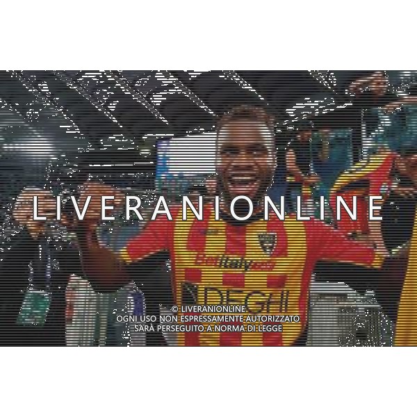 TVEM May 25, 2025 Roma, Italy - SS Lazio vs US Lecce - Italian soccer serie A 2024/25 - Olympic Stadium. In the pic: Lassana Coulibaly of US Lecce celebrates the victory ©TVEM Emmanuele Mastrodonato - AGENZIA ALDO LIVERANI SAS