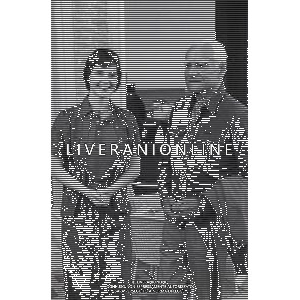 NEG-RETROSPETTIVA ISABELLA ROSSELLINI ATTRICE NELLA FOTO ISABELLA ROSSELLINI A VENEZIA NELL\'ANNO 1979 CON ALBERTO MORAVIA AG ALDO LIVERANI SAS