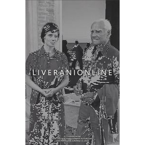 NEG-RETROSPETTIVA ISABELLA ROSSELLINI ATTRICE NELLA FOTO ISABELLA ROSSELLINI A VENEZIA NELL\'ANNO 1979 CON ALBERTO MORAVIA AG ALDO LIVERANI SAS