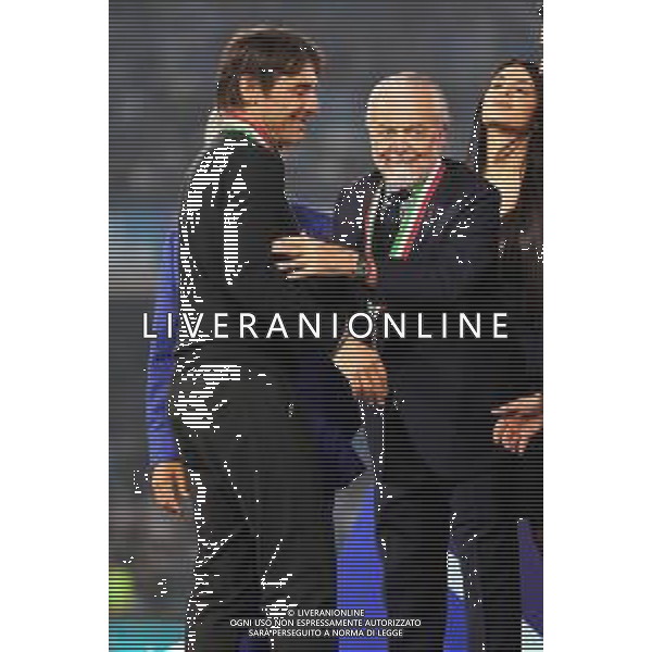 23-05-2025 NAPOLI-CAMPIONATO DI CALCIO SERIE A NAPOLI CAGLIARI NELLA FOTO: FESTA SCUDETTO, ANTONIO CONTE AURELIO DE LAURENTIIS FOTO MOSCA \AGENZIA LIVERANI SAS