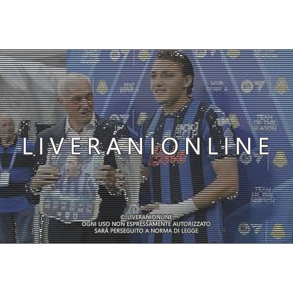 IL PRESIDENTE ANTONIO PERCASSI CON MATEO RETEGUI PREMIAZIONE -ATALANTA vs PARMA Campionato Calcio Serie A 38a giornata 25-05-2025 ©PAOLO GIAMPIETRI - AGENZIA ALDO LIVERANI SAS