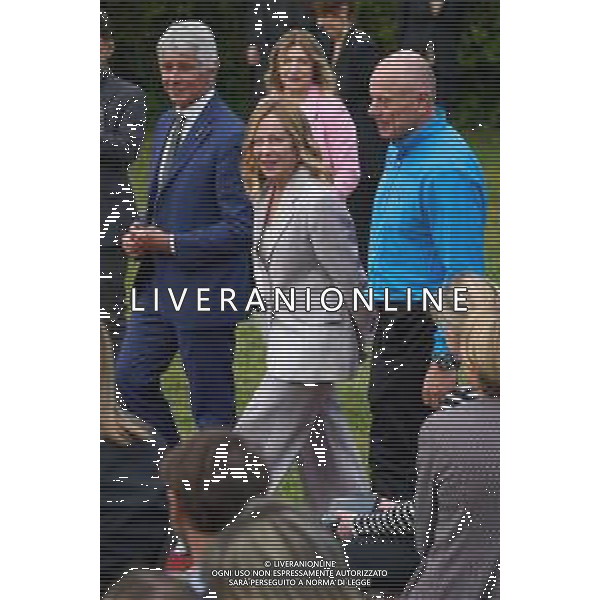 Roma - 26 Maggio 2025 Il Presidente del Consiglio dei Ministri, Giorgia Meloni, partecipa alla ‘Presentazione ufficiale dei trofei della Louis Vuitton Cup e dell\'America\'s Cup‘ Nella Foto: Andrea Abodi, Giorgia Meloni, Grant Dalton  Andrea Bracaglia- AGENZIA ALDO LIVERANI SAS