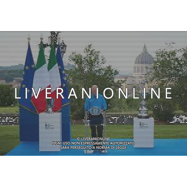 Roma - 26 Maggio 2025 Il Presidente del Consiglio dei Ministri, Giorgia Meloni, partecipa alla ‘Presentazione ufficiale dei trofei della Louis Vuitton Cup e dell\'America\'s Cup‘ Nella Foto: Grant Dalton  Andrea Bracaglia- AGENZIA ALDO LIVERANI SAS