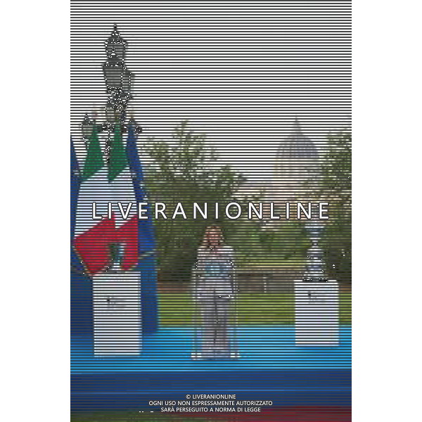 Roma - 26 Maggio 2025 Il Presidente del Consiglio dei Ministri, Giorgia Meloni, partecipa alla ‘Presentazione ufficiale dei trofei della Louis Vuitton Cup e dell\'America\'s Cup‘ Nella Foto: Giorgia Meloni  Andrea Bracaglia- AGENZIA ALDO LIVERANI SAS