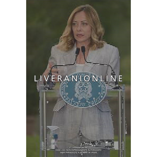 Roma - 26 Maggio 2025 Il Presidente del Consiglio dei Ministri, Giorgia Meloni, partecipa alla ‘Presentazione ufficiale dei trofei della Louis Vuitton Cup e dell\'America\'s Cup‘ Nella Foto: Giorgia Meloni  Andrea Bracaglia- AGENZIA ALDO LIVERANI SAS