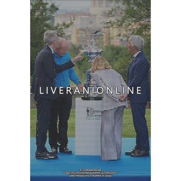 Roma - 26 Maggio 2025 Il Presidente del Consiglio dei Ministri, Giorgia Meloni, partecipa alla ‘Presentazione ufficiale dei trofei della Louis Vuitton Cup e dell\'America\'s Cup‘ Nella Foto: Gaetano Manfredi, Grant Dalton, Giorgia Meloni, Andrea Abodi  Andrea Bracaglia- AGENZIA ALDO LIVERANI SAS