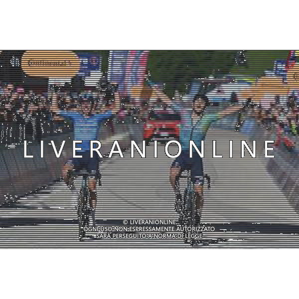 27-05-2025 Giro D\'italia; Tappa 16 Piazzola Sul Brenta - Brentonico San Valentino; 2025, Xds - Astana; Scaroni, Christian; Fortunato, Lorenzo; Brentonico San Valentino; ©SIROTTI - AGENZIA ALDO LIVERANI SAS
