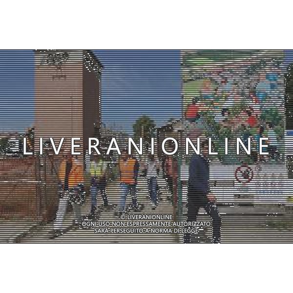 IMOLA (SESTO IMOLESE) 28 05 2025 VISITA DEL CANTIERE DELLA NUOVA SCUOLA DI SESTO IMOLESE NELLA FOTO ING.DEL COMUNE DI IMOLA,NICOLA PAOLUCCI PADRONE DELLA AZIENDA COSTRUTRICE E SINDACO MARCO PANIERI AL USCITA FOTO GIANNI SANNA-AG ALDO LIVERANI SAS