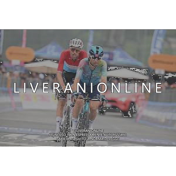 28-05-2025 Giro D\'italia; Tappa 17 San Michele All\'adige - Bormio; 2025, Xds - Astana; 2025, Groupama - Fdj; Ulissi, Diego; Geniets, Kevin; Bormio; foto stefano sirotti-ag aldo liverani sas