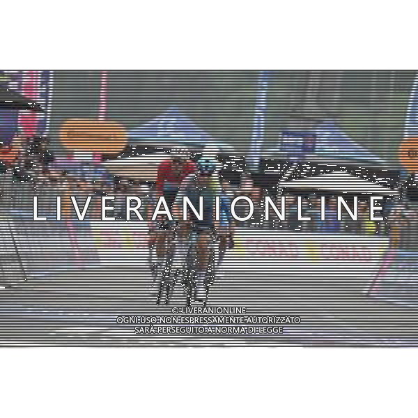28-05-2025 Giro D\'italia; Tappa 17 San Michele All\'adige - Bormio; 2025, Xds - Astana; 2025, Groupama - Fdj; Ulissi, Diego; Geniets, Kevin; Bormio; foto stefano sirotti-ag aldo liverani sas
